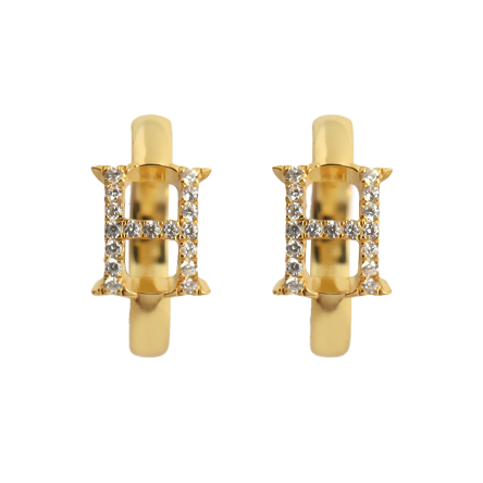 ECHO “H” SYMBOL PIERCED GOLD