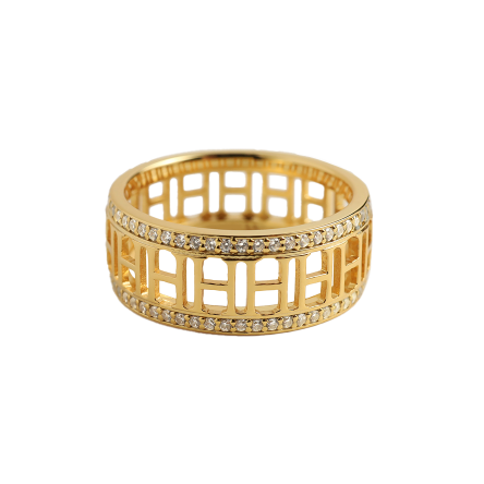 AROUND “H” SYMBOL RING GOLD