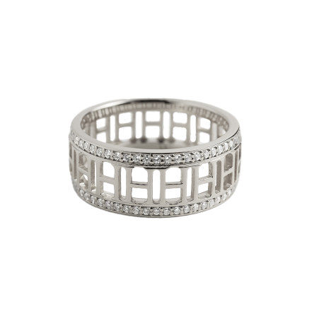 AROUND “H” SYMBOL RING SILVER