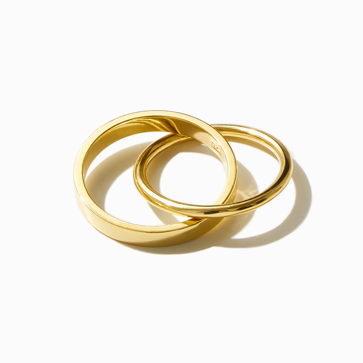 Duo Ring【Silver925 LINE】（Gold） | WIZBLE