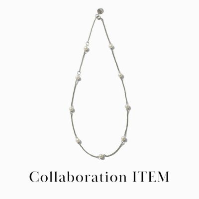 Station Pearl Necklace【Casual LINE】（Silver） | WIZBLE