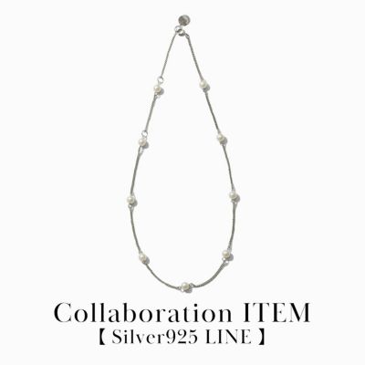 Station Pearl Necklace【Silver925 LINE】（Silver） | WIZBLE