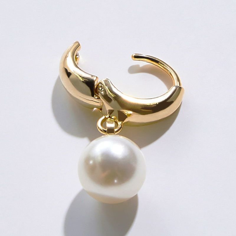 Swing Pearl Simple Pierce【Silver925 LINE】（Gold） | WIZBLE
