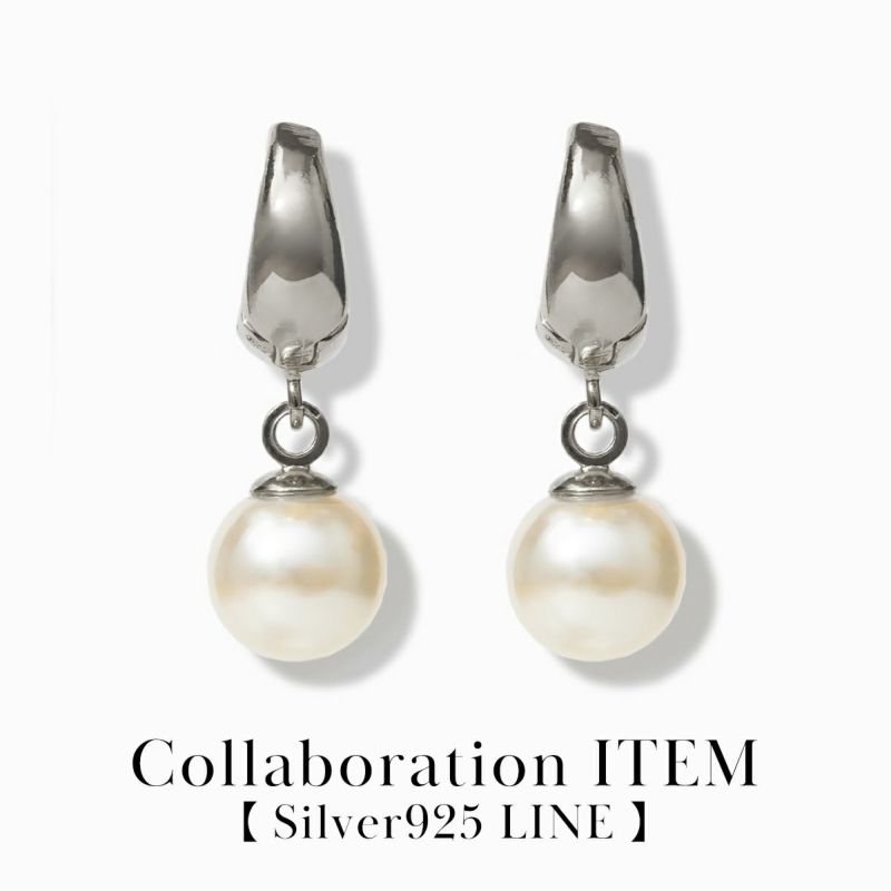 Swing Pearl Simple Pierce【Silver925 LINE】（Gold） | WIZBLE