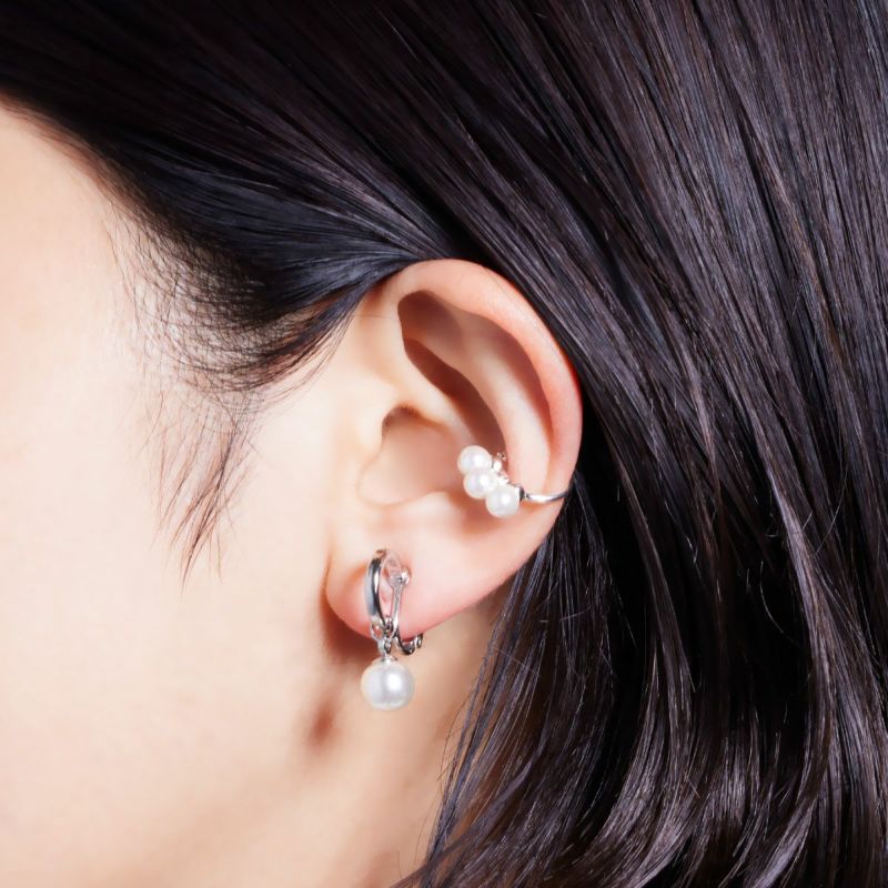 Pearl Line Earcuff【Silver925 LINE】（Silver）