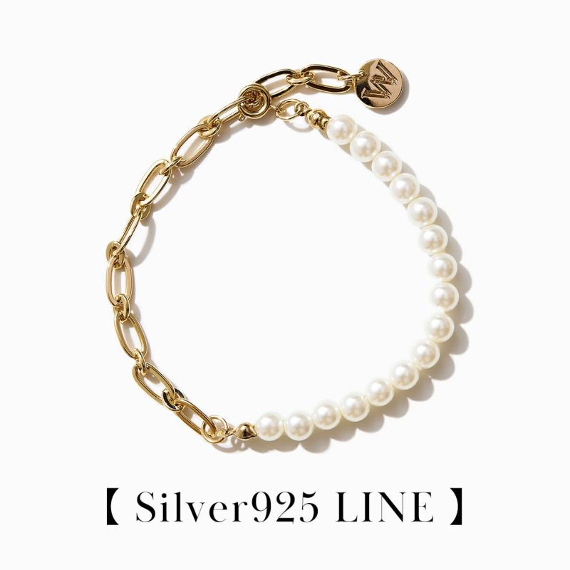 Pearl Chain Bracelet【Silver925 LINE】（Silver） | WIZBLE