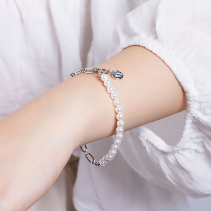 Pearl Chain Bracelet【Silver925 LINE】（Silver） | WIZBLE