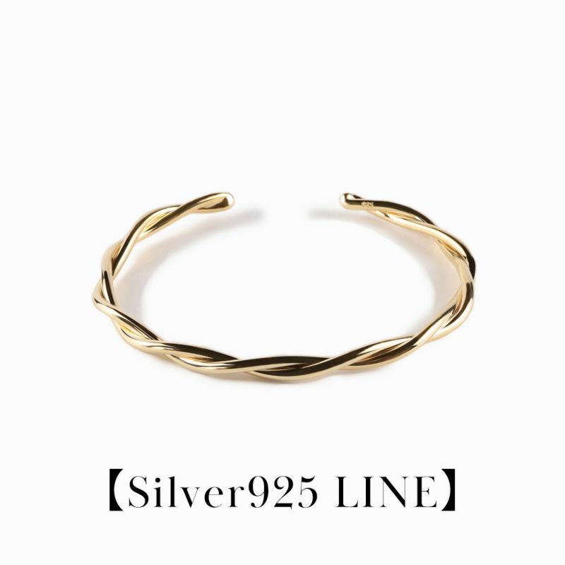 Twist Bangle【Silver925 LINE】（Gold） | WIZBLE