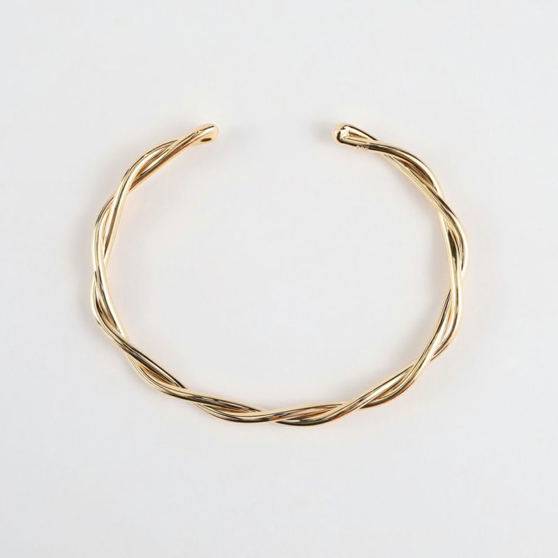 Twist Bangle【Silver925 LINE】（Gold）