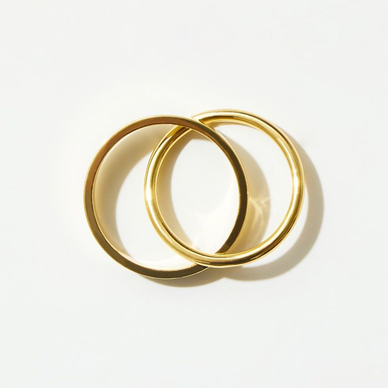 Duo Ring【Silver925 LINE】（Gold） | WIZBLE