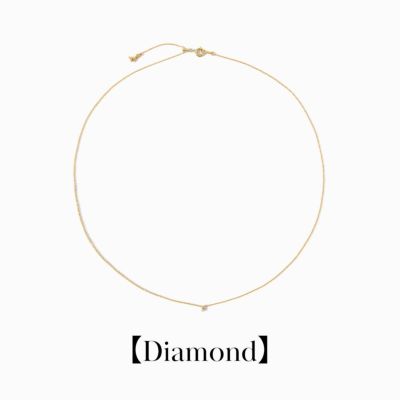 Diamond Skin Necklace【Diamond / Silver925】（Gold)