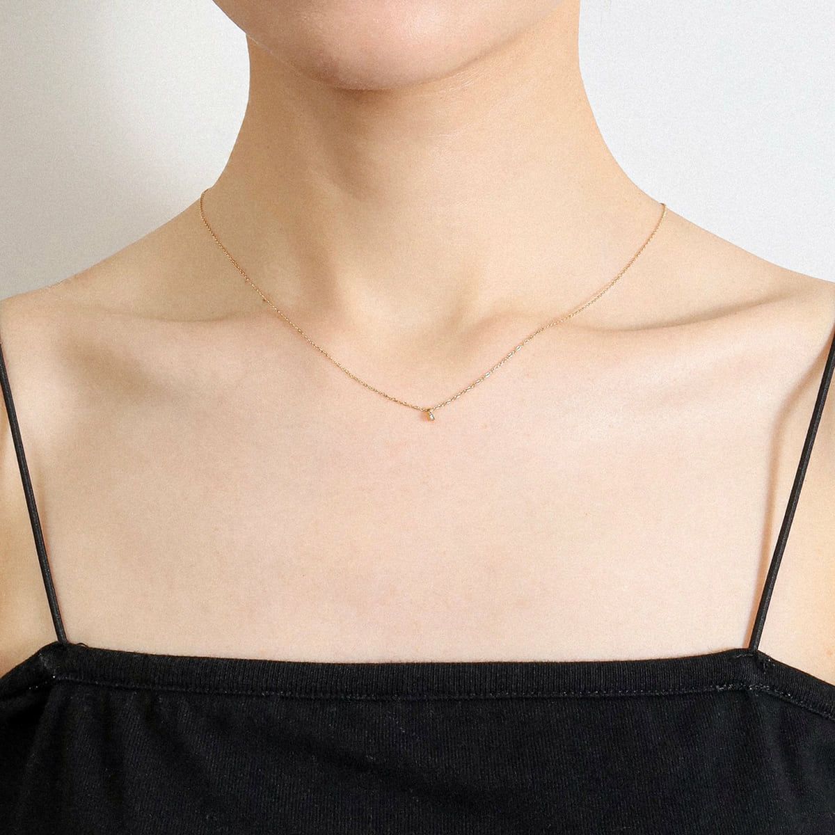 Diamond Skin Necklace【Diamond / Silver925】（Gold) | WIZBLE