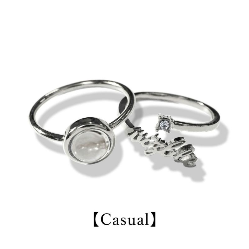 Pinky Ring Set Quartz【Silver925】(Gold) | WIZBLE