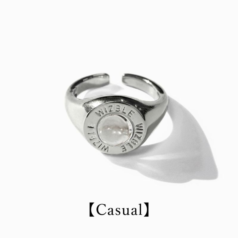 College Pinky Ring Quartz【Casual】(Silver) | WIZBLE