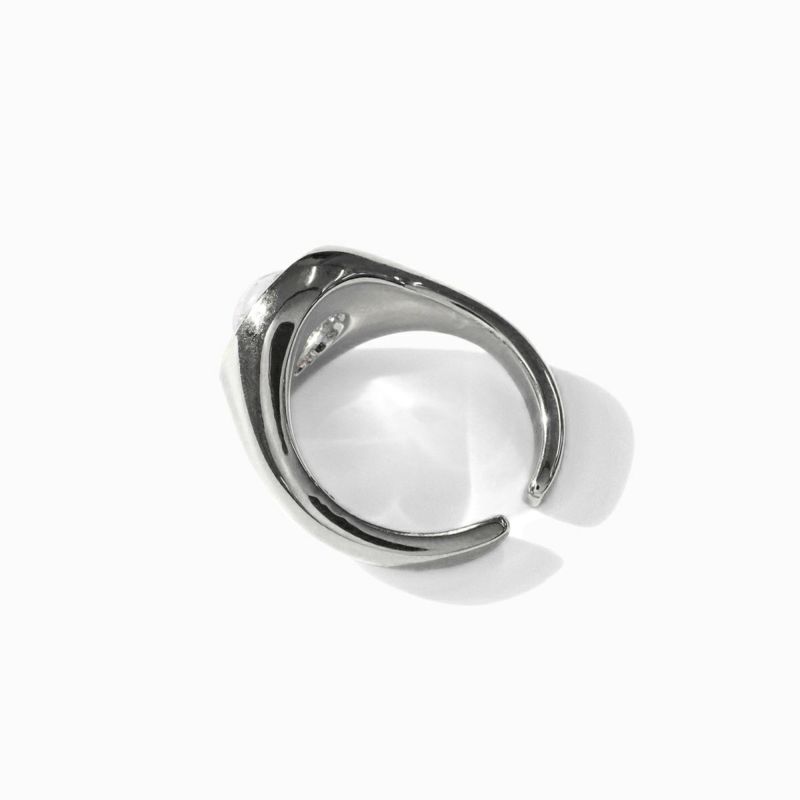 College Pinky Ring Quartz【Casual】(Silver)
