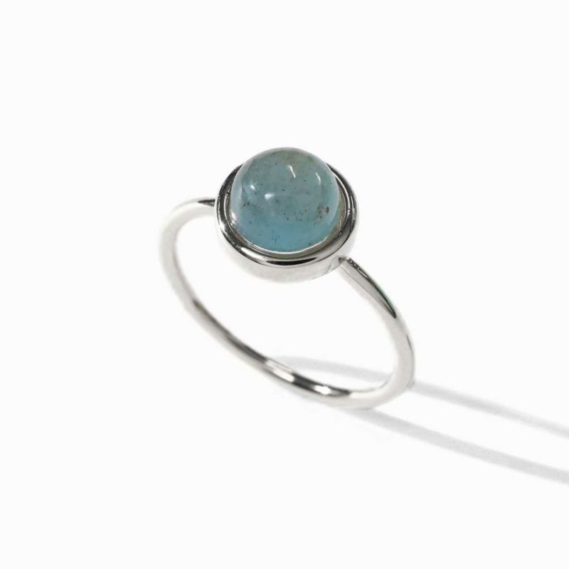 Pinky Ring Set Aquamarine【Silver925】(Silver) | WIZBLE