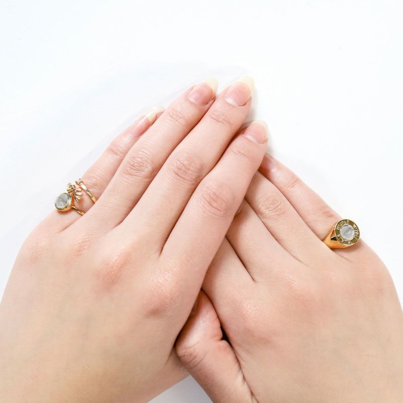 Pinky Ring Set Quartz【Silver925】(Gold)